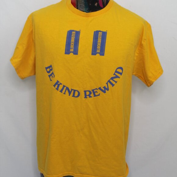 Ripple Junction Other - Blockbuster Be Kind Rewind Yellow & Blue Vintage Smiley T Shirt Large